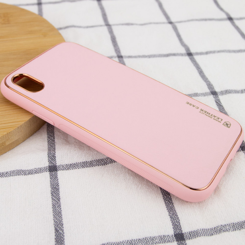 Фото Шкіряний чохол Xshield на Apple iPhone X / XS (5.8") (Рожевий / Pink) на vchehle.ua