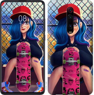 

Чехол Прикольная девочка со скейтбордом для Xiaomi Mi 9T 792145