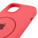 Чохол Silicone Case Full Protective (AA) with Magnetic Safe на Apple iPhone 15 (6.1") (Кавуновий / Watermelon red) в магазині vchehle.ua