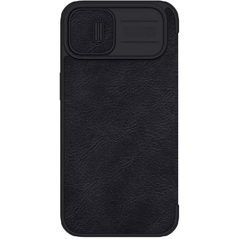 Фото Кожаный чехол-книжка Nillkin Qin Pro Camshield для Apple iPhone 14 Plus (6.7") (Черный) на vchehle.ua