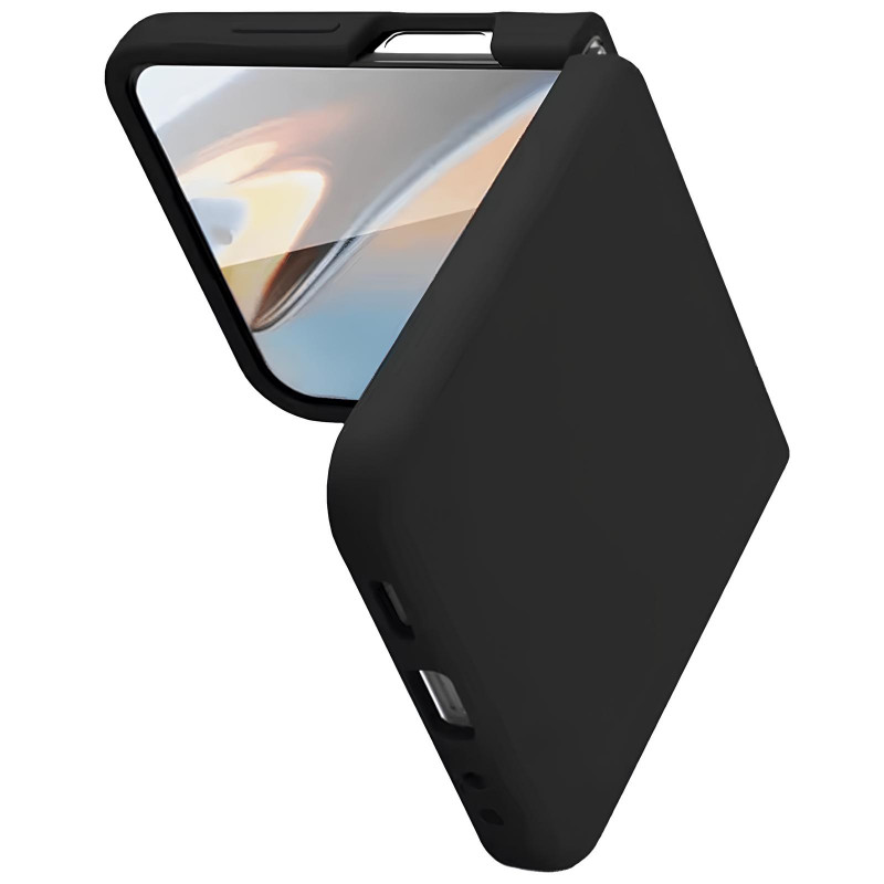 Фото Чохол Foldables Silicone Cover Lakshmi (AAA) на Samsung Galaxy Z Flip6 (Чорний / Black) в маназині vchehle.ua