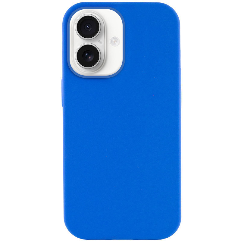 Чехол Silicone Case Full Protective (AA) NO LOGO для Apple iPhone 16 (6.1") (Синий / Capri Blue)