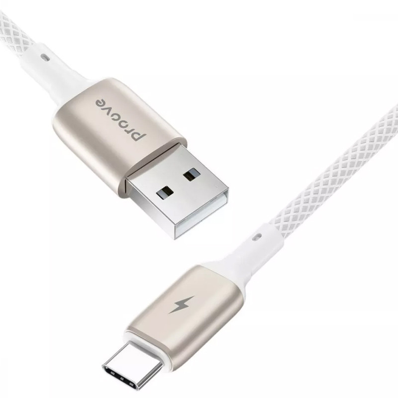 Дата кабель Proove Dense Metal USB to Type-C 2.4A (1m) (White) в магазине vchehle.ua