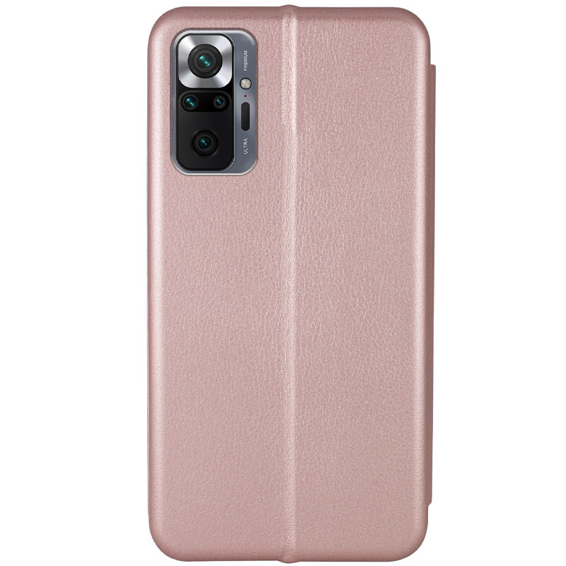 Шкіряний чохол (книжка) Classy на Xiaomi Redmi Note 10 Pro / 10 Pro Max (Rose Gold) в магазині vchehle.ua