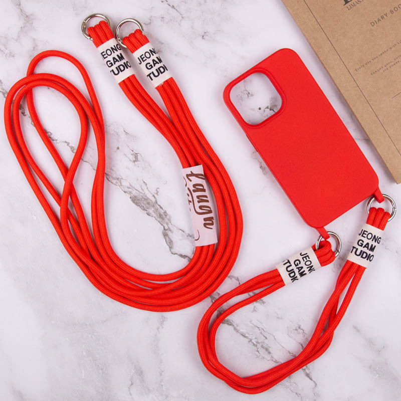 Замовити Чохол TPU two straps California на Apple iPhone 12 Pro / 12 (6.1") (Червоний) на vchehle.ua