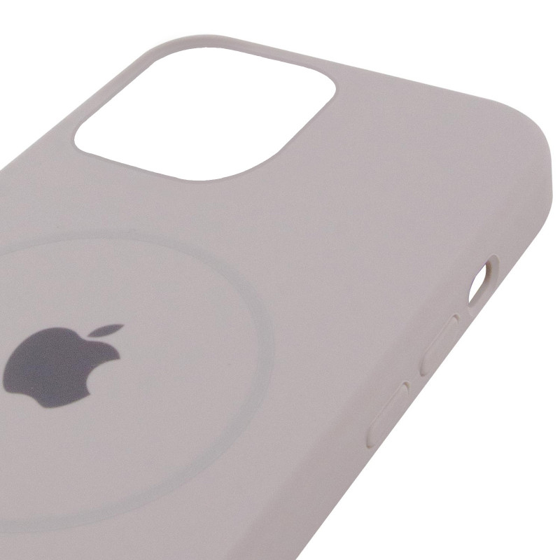 Чехол Silicone Case Full Protective (AA) with Magnetic Safe для Apple iPhone 11 Pro Max (6.5") (Серый / Light Grey) в магазине vchehle.ua