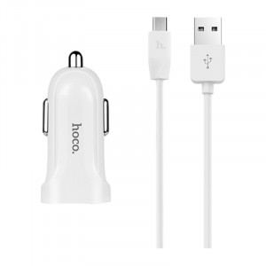 АЗП Hoco Z2A (2USB 2.4A) (+ кабель microUSB)