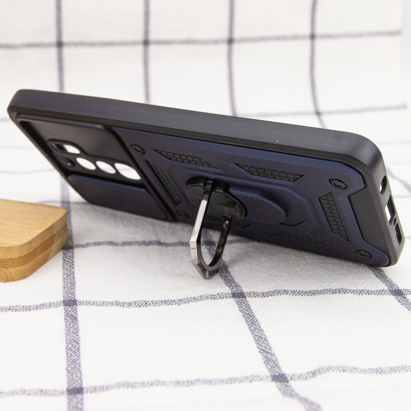 Купить Ударопрочный чехол Camshield Serge Ring для Xiaomi Redmi Note 8 Pro (Синий) на vchehle.ua