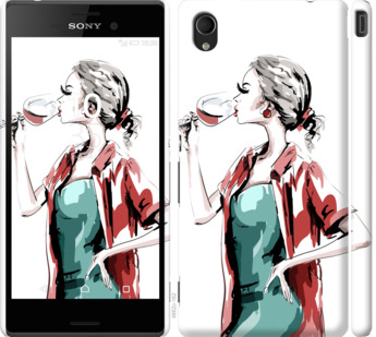 

Чехол Девушка с бокалом для Sony Xperia M4 Aqua E2312 841587