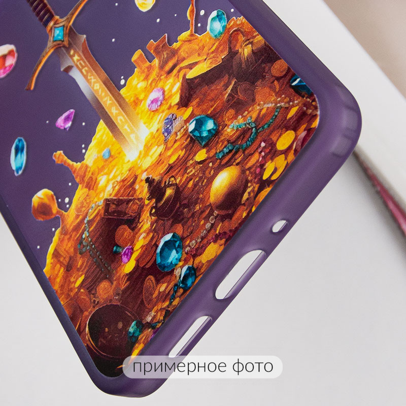 TPU+PC чехол TakiTaki Fantasy magic glow для Apple iPhone 15 Pro Max (6.7") (Gold Sword - Purple) в магазине vchehle.ua