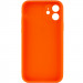 Фото Силіконовий чохол Candy Full Camera на Apple iPhone 12 (6.1") (Помаранчевий / Orange) на vchehle.ua