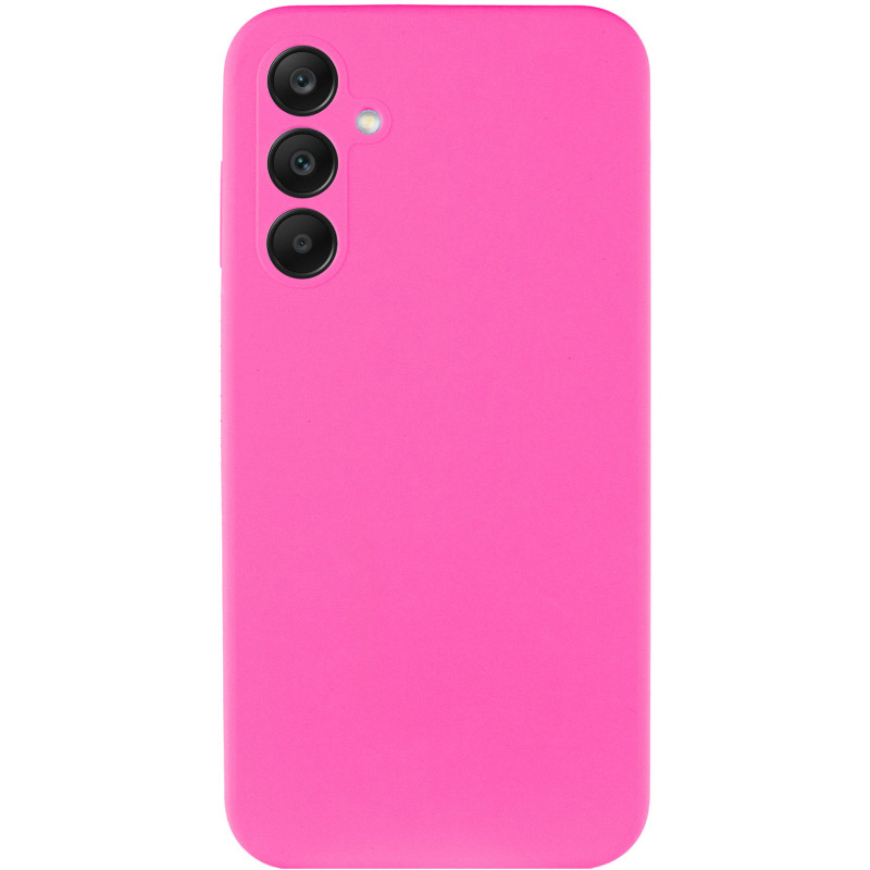 Фото Чехол Silicone Cover Lakshmi Full Camera (AAA) для Samsung Galaxy S24 FE (Розовый / Barbie pink) на vchehle.ua