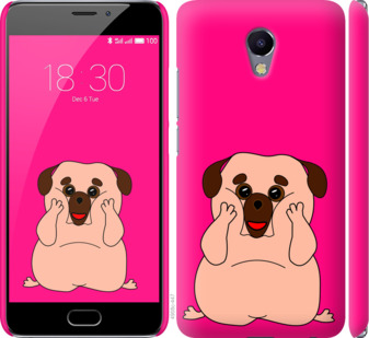 

Чехол Весёлый мопс для Meizu M5 Note 928476