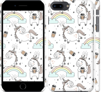 

Чехол Единорог и кофе для iPhone 8 plus (5.5") 840578