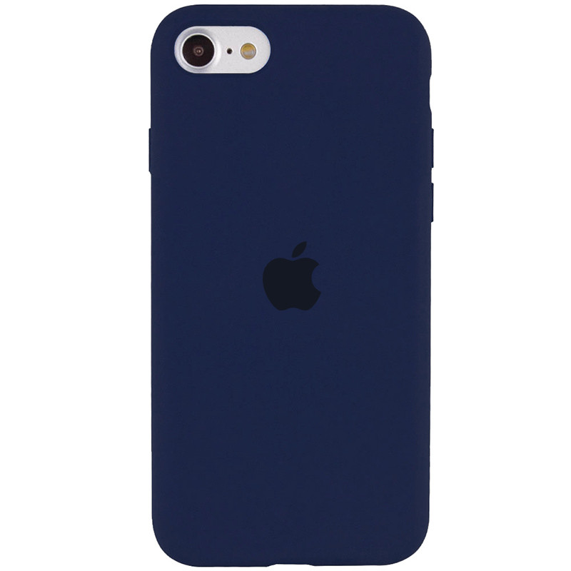 Чехол Silicone Case Full Protective (AA) для Apple iPhone SE (2020) (Темно-синий / Midnight blue)