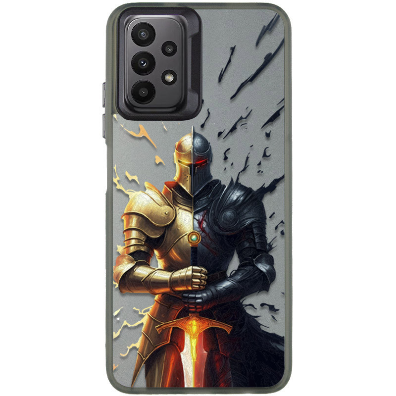 TPU+PC чехол TakiTaki Fantasy magic glow для Samsung Galaxy A13 4G (Knight - Black)