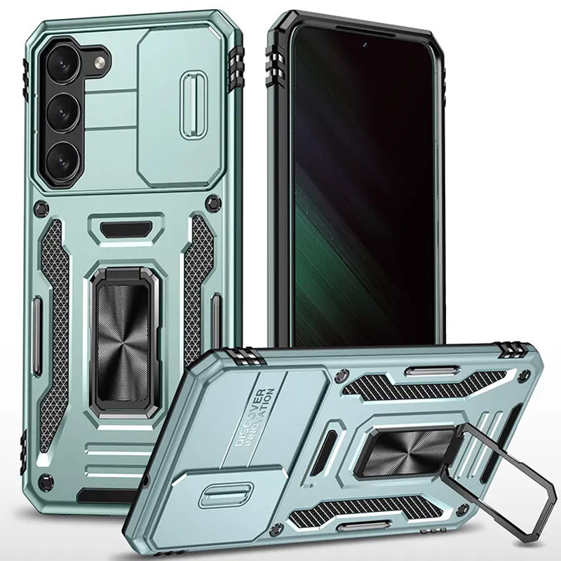 Ударопрочный чехол Camshield Army Ring для Samsung Galaxy S23 (Зеленый / Light Green)