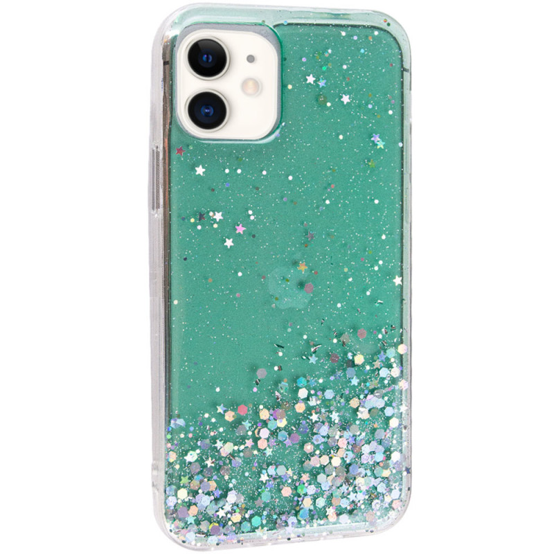 

TPU чохол Star Glitter на Apple iPhone 11 (6.1") (Прозорий / М'ятний) 1126228