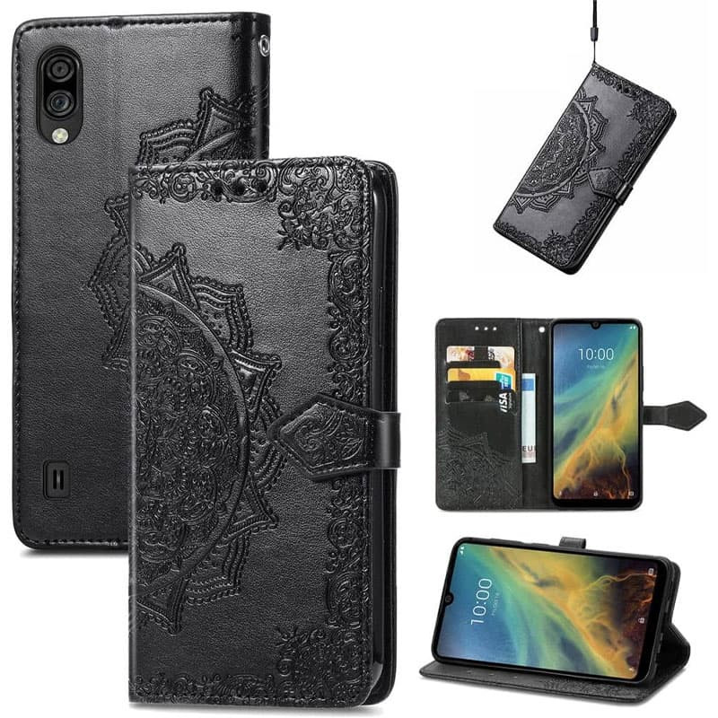 Купить Кожаный чехол-книжка Art Case с визитницей для ZTE Blade A5 (2020) (Черный) на vchehle.ua