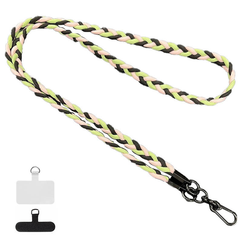 Плетенный шнурок (5мм) 120см (Black / Green / Powder)