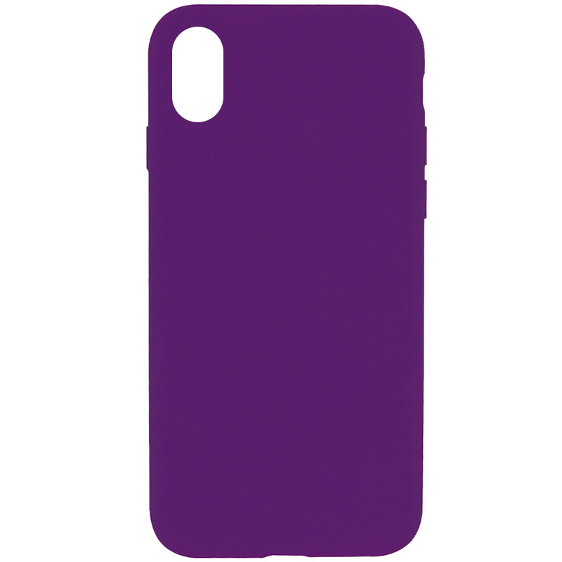 Чохол Silicone Case Full Protective (AA) NO LOGO на Apple iPhone X / XS (5.8") (Фіолетовий / Ultra Violet)
