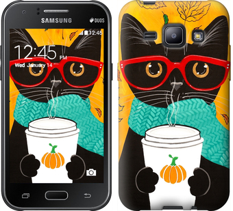 

Чехол Осенний кот для Samsung Galaxy J1 J100H 580882