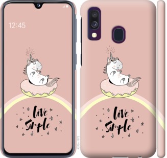 

Чехол Единорожка в пончике для Samsung Galaxy A40 2019 A405F 719141