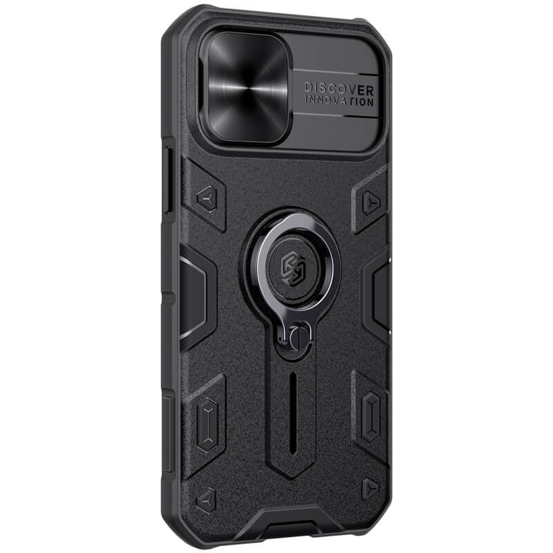 Купити TPU+PC чохол Nillkin CamShield Armor no logo (шторка на камеру) на Apple iPhone 12 Pro / 12 (Чорний) на vchehle.ua