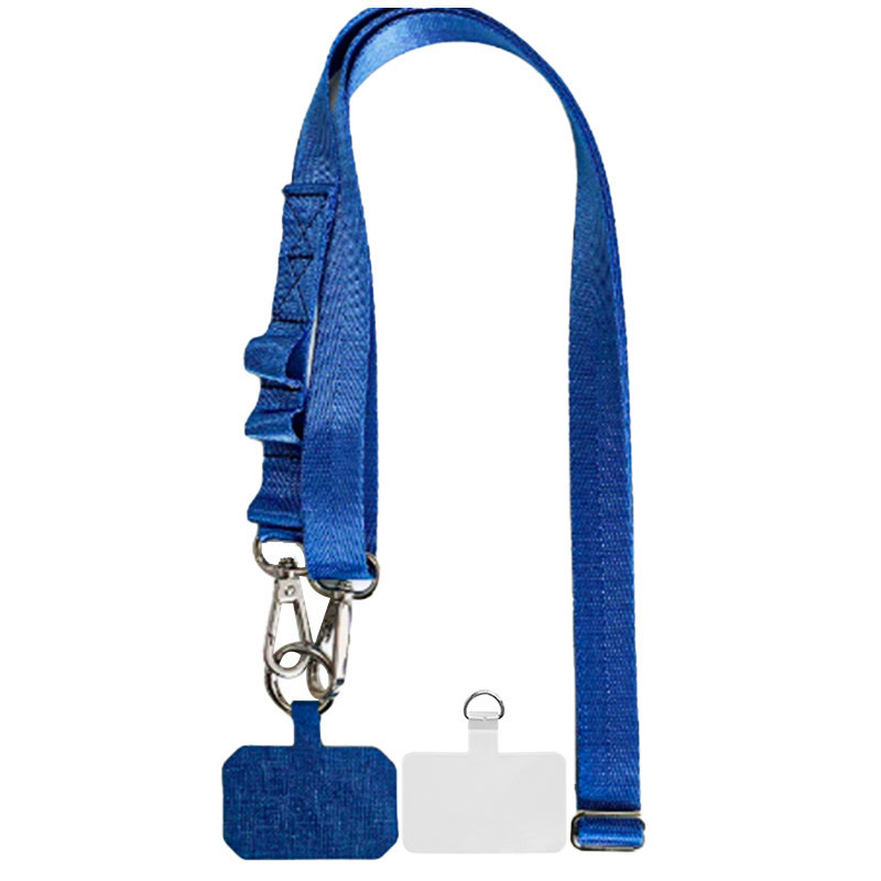 Шнурок широкий с двумя креплениями (2см) 140см (Navy Blue)