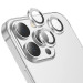 Фото Захисне скло Metal Classic на камеру (в упак.) на Apple iPhone 15 Pro (6.1") / 15 Pro Max (6.7") (Срібний / Silver) в маназині vchehle.ua