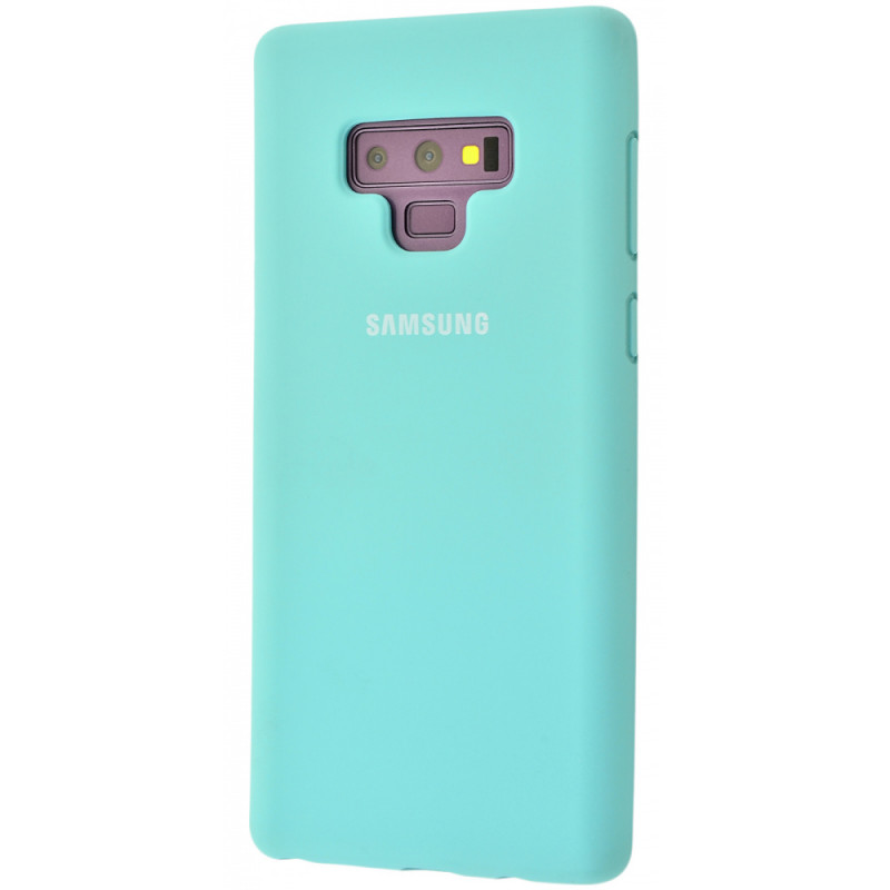 Чехол Silicone Cover Full Protective (AA) для Samsung Galaxy Note 9 (Бирюзовый / Ice Blue)