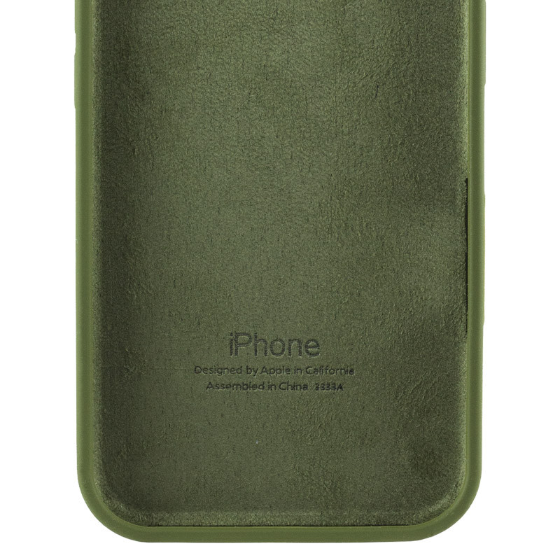 Чохол Silicone Case Full Camera Protective (AA) на Apple iPhone 16e (6.1") (Зелений / Dark Olive) в магазині vchehle.ua