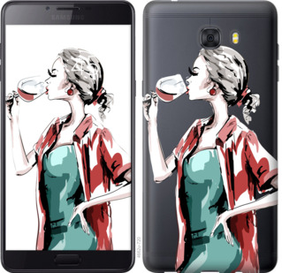 

Чехол Девушка с бокалом для Samsung Galaxy C9 Pro 841353