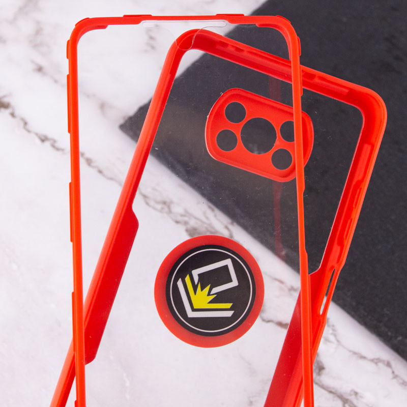 

TPU+PC чохол Crystal Ring 360 для Xiaomi Poco X3 NFC (Червоний) 1212144
