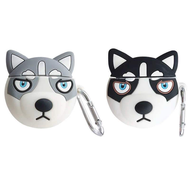 Силиконовый футляр Husky для наушников AirPods Pro 2 / Pro + карабин