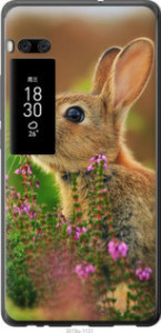 Чехол Кролик и цветы для Meizu Pro 7 Plus