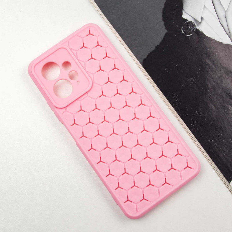 Фото Чохол TPU Honeycomb на Xiaomi Redmi Note 12 4G (Рожевий / Light pink) на vchehle.ua