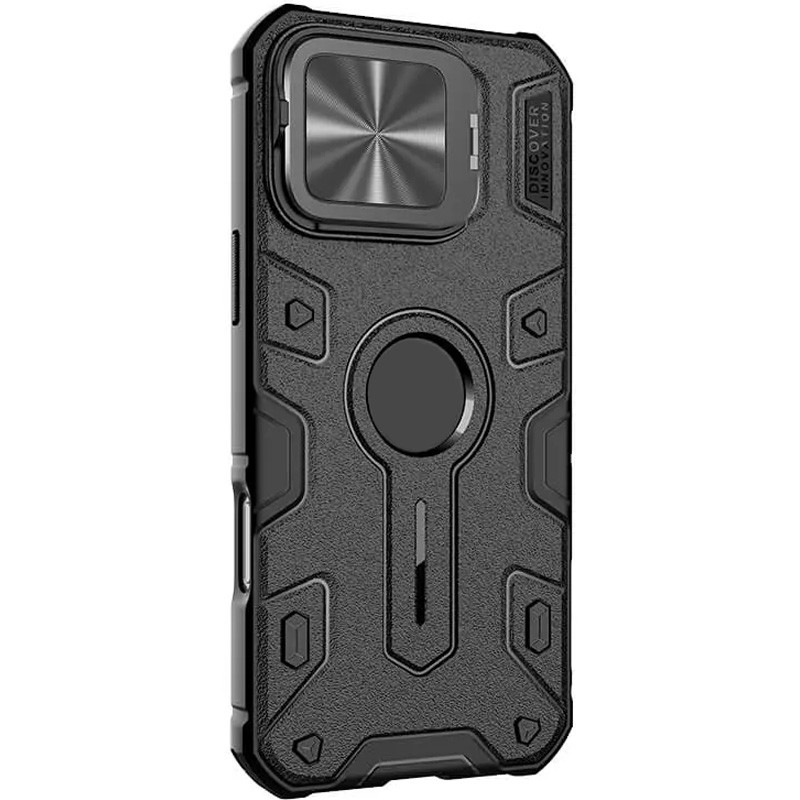 Фото TPU+PC чохол Nillkin CamShield Armor Prop на Apple iPhone 16 Pro Max (6.9") (Black) в маназині vchehle.ua