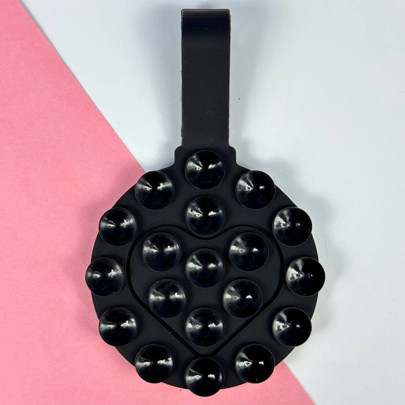 Фото Держатель-присоска для телефона Double Side Silicone with a Strap (Black) на vchehle.ua