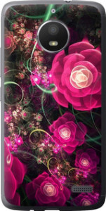 Чехол Абстрактные цветы 3 для Motorola Moto E4