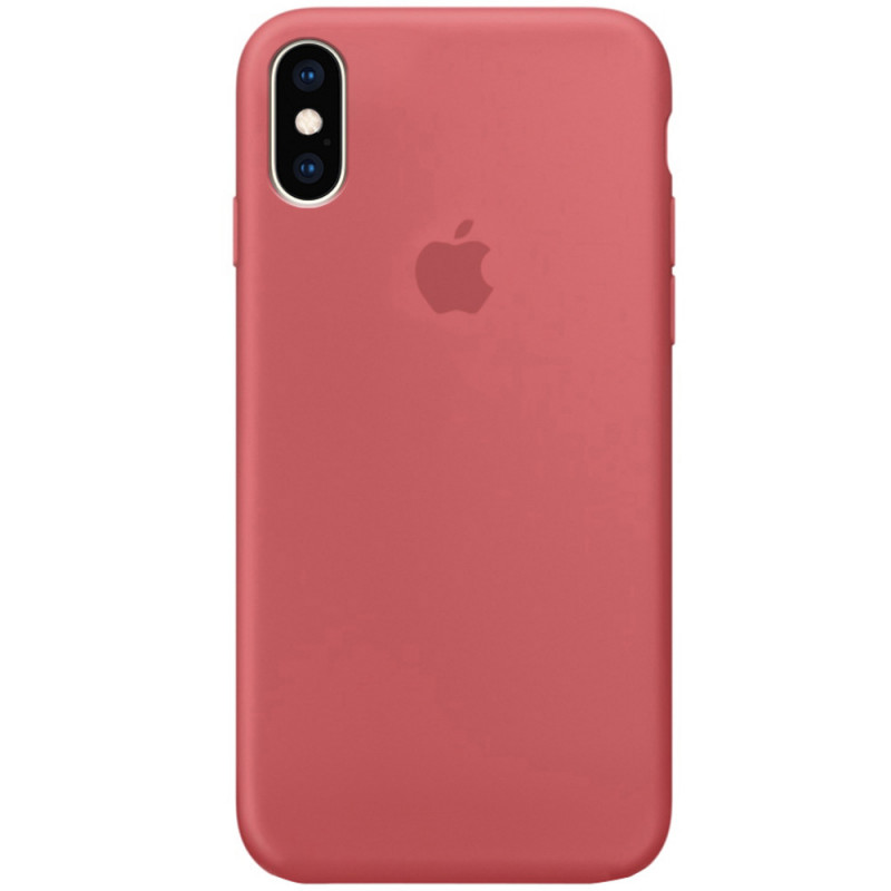 Чохол Silicone Case Full Protective (AA) на Apple iPhone XS Max (6.5") (Червоний / Camellia)