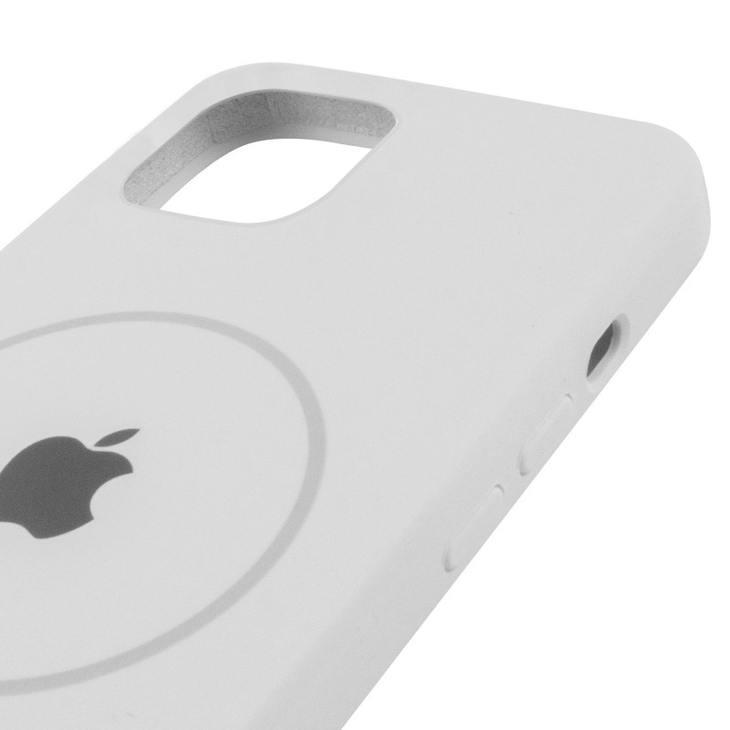 Чохол Silicone Case Full Protective (AA) with Magnetic Safe на Apple iPhone 11 Pro Max (6.5") (Білий / White) в магазині vchehle.ua