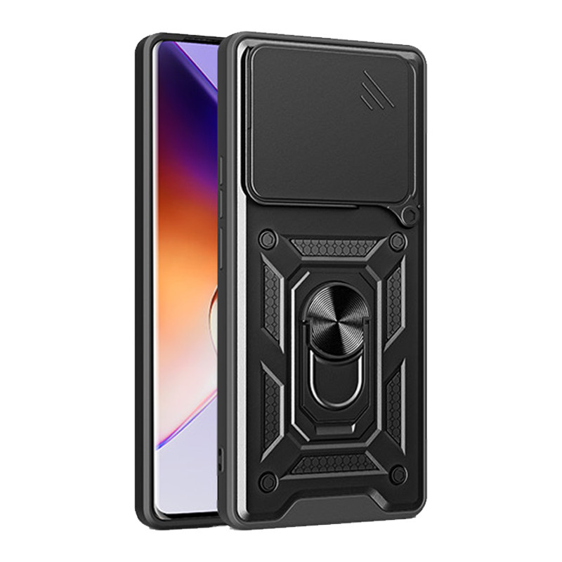 Фото Ударопрочный чехол Camshield Serge Ring для Xiaomi Redmi Note 14 5G (Черный) на vchehle.ua