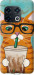 Чехол Зеленоглазый кот в очках для OnePlus 10 Pro