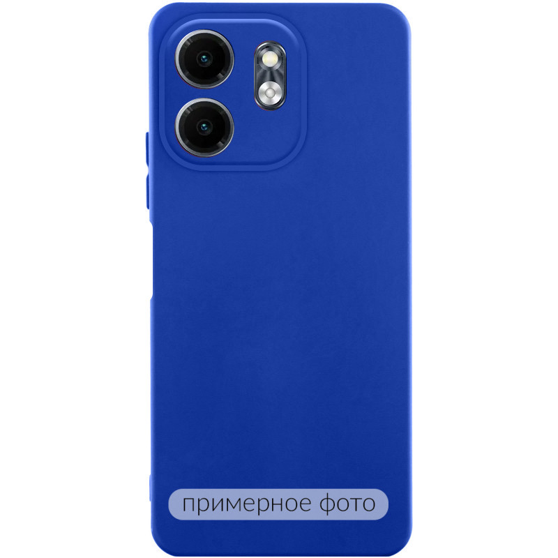 Чехол TPU GETMAN Liquid Silk Full Camera для Xiaomi Redmi Note 11 (Global) / Note 11S (Синий / Deep navy)