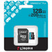 Фото Карта пам'яті Kingston Canvas GP (UHS-3, R200MB/s) C-10 A2 V30 – 128GB (з адаптером) (SDCG4) (Black) в маназині vchehle.ua