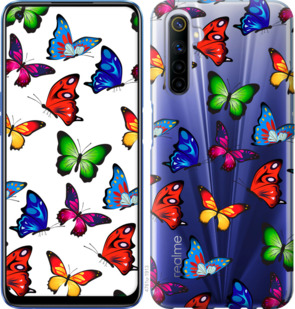 

Чехол Красочные мотыльки для Realme 6 917056