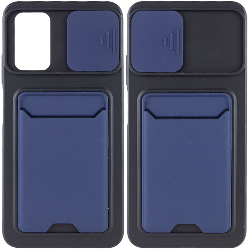 

TPU+PC чохол Card Holder для Xiaomi Redmi Note 9 4G (Синій) 1213600