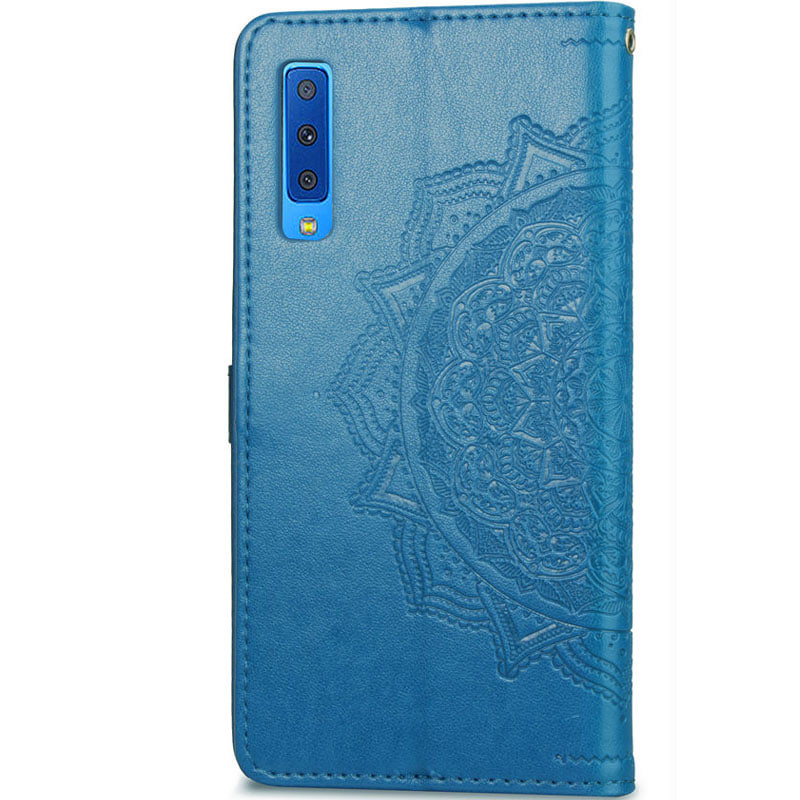 Фото Шкіряний чохол (книжка) Art Case з візитницею на Samsung A750 Galaxy A7 (2018) (Синій) на vchehle.ua
