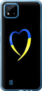 Чехол Жёлто-голубое сердце для Realme C20A